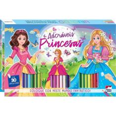 Imagem de Livro - Meu Incrível LIVRO-KIT Brilhante para Colorir: Adoráveis Princ