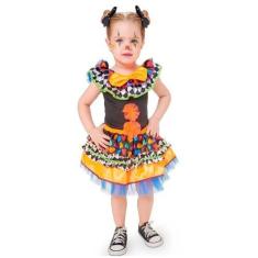 Imagem de Fantasia De Carnaval Palhacinha de Circo Infantil Colorida - Fantasias