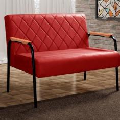 Imagem de Namoradeira Cadeira Decorativa Sala, Recepção, Escritório Ludmilla Vermelho