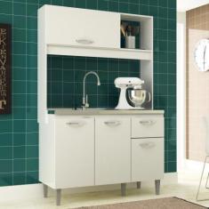 Imagem de Cozinha Compacta Katy 04 Portas 01 Gaveta Branco Mega Sul - Irm