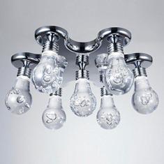 Imagem de Plafon De Acrílico E Metal Cromado E Transparente Bella Iluminação Bulb No Voltagev Cromado/Transparente