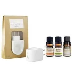 Imagem de Aromatizador Elétrico Via Aroma + 3 Óleos Essenciais Tangerina - Copaíba - Lavandin