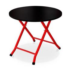 Imagem de Mesa Infantil Ibiza Dobrável Para Criança Desenhar Vermelho E Preto -