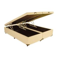 Imagem de Base Box Bau Queen Sintético Bege - Top Premium Base Box
