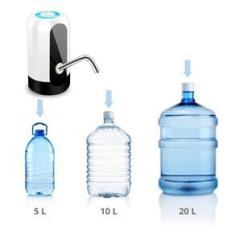 Imagem de Bomba Para Garrafao Bebedouro Eletrico Para Galao de Agua de 5 10 e 20 Litros Recarregavel USB