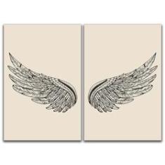 Imagem de Kit Placas Quadros Decorativos 2 pçs 40x60 Asas