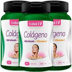 Imagem de Colágeno Hidrolisado + Vitamina C 3 Frascos 270 Cápsulas