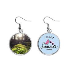 Imagem de Florestal Science Nature Scenery Ear Drop Summer Melancia brinco Wear