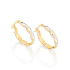 Imagem de Brinco Argola Vazado Folheado A Ouro Rommanel 520387