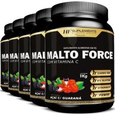 Imagem de 5X Malto Force Maltodextrina C/ Vitamina C 1Kg Hf Suplements