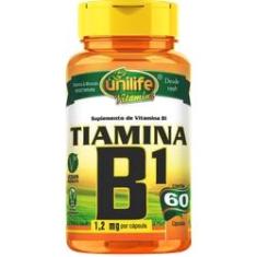 Imagem de Vitamina B1 Tiamina 500mg 60 Caps Vegano Unilife