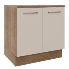 Imagem de Balcão 80 cm 2 Portas Rustic/crema Agata Madesa