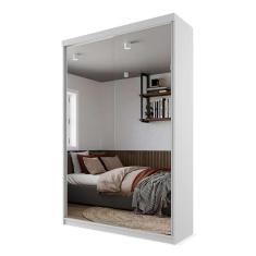 Imagem de guarda-roupa solteiro com 2 espelhos geneve 2 pt 2 gv branco