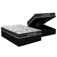 Imagem de Cama Box Baú King: Colchão Molas Probel Prolastic ProDormir Sleep + Base crc Courano Black(193x203)