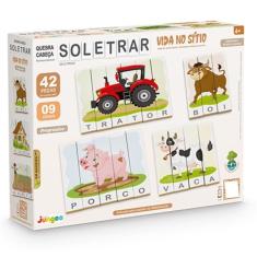 Imagem de Quebra-Cabeça Soletrando Vida No Sítio Madeira Mdf - Junges