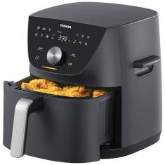 Imagem de Fritadeira Elétrica Air Fryer 7,2L com 12 Menus Predefinidos e Função Menu-IQ, 110V, TOSHIBA, Cinza Metálico