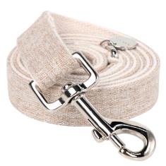 Imagem de DOGWONG Coleira de algodão e cânhamo, coleira para cães rosa resistente, tecido natural macio durável, coleira para cães de estimação, colar fofo de casamento para cães pequenos, médios e grandes