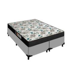 Imagem de Cama Box Queen E Colchão Veneza D33 24cm Cinza Portobel