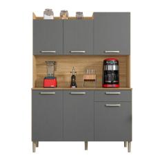 Imagem de Armário De Cozinha Genova 6 Portas 1 Gaveta Freijó