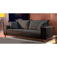 Imagem de Sofá Fixo Aquiles 2 Lugares Luxo 160cm Castellar Móbile Chumbo