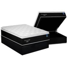 Imagem de Conjunto Box Baú Casal: Colchão Molas Plumatex Ensacadas Plumastar + B