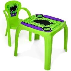 Imagem de Mesa Infantil Com Cadeira Infantil Esmaga - Usual Utilidades