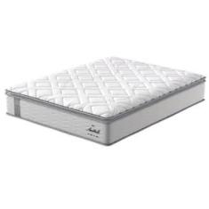 Imagem de Colchão King Size Probel Amsterdã D20, D33 com Molas Ensacadas e Pillow Top 34x193x203 - Branco/Preto