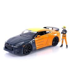 Imagem de MINIATURA JADA 1/24 2009 NISSAN GT-R NARUTO COM BONECO
