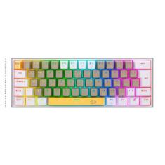 Imagem de Teclado Mecanico Gamer Fizz Rgb Amarelo Cinza e Branco Switch Marrom