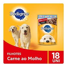 Imagem de Kit Ração Úmida Pedigree Sachê Carne ao Molho para Cães Filhotes 18x100g