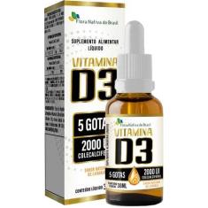 Imagem de Vitamina D3 2000Ui Em Gotas 30ml Sabor Laranja - Flora Nativa