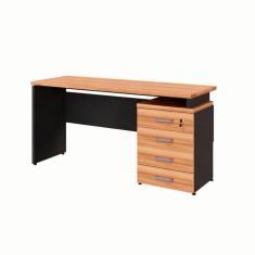 Imagem de Escrivaninha Yaris 4 GV Nogal Sevilha e Preta 150 cm