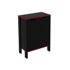 Imagem de Balcão Para Escritório Gamer 54x74,5x30,3 cm Preto/Vermelho - Tecnomob