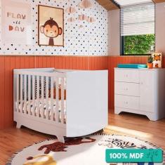 Imagem de Quarto De Bebê Com Cômoda Ben E Berço Americano Nick Retrô Móveis Pero