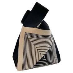 Imagem de DOFOTAWN Bolsa de pulso feminina bolsa de pulso bolsa de mão bolsa de mão bolsa de mão bolsa portátil bolsa de presente linda estampa, Preto, 8*4.3*13.8inch