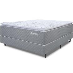 Imagem de Cama Box com Colchão Viúva Molas Ensacadas Pillow Top Premium Sleep Cinza 128x188cm bf Colchões