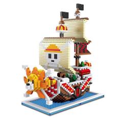 Imagem de Uma peça mil blocos de construção ensolarados quebra-cabeça micro 3d figuras brinquedos de tijolos educacionais