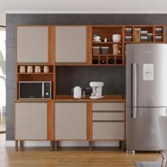 Imagem de Cozinha Compacta 4 Peças 5 Portas 2 Gavetas Pérola - Sallêto Móveis