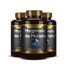 Imagem de 3x magnésio de malato premium 240caps hf suplementos - HF SUPLEMENTS