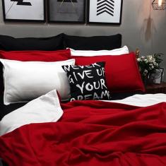 Imagem de Jogo de cama solteiro 9 peças tricolor com cobertor soft