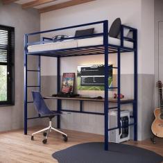 Imagem de Beliche Suspenso de Solteiro em Ferro Jolie Azul