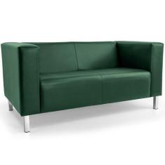 Imagem de Sofá 02 Lugares Para Sala Decorativa Kubo 153cm Corano Verde Oliva - N