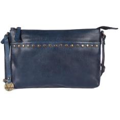 Imagem de Bolsa tiracolo estilo boho de couro italiano genuíno - elegante, durável e perfeita para uso diário para mulheres, Azul marino, Small