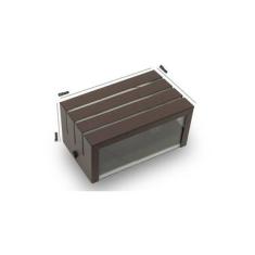 Imagem de Arandela Frisada Marrom Muro Parede Externa +Led G9 5W 3000K