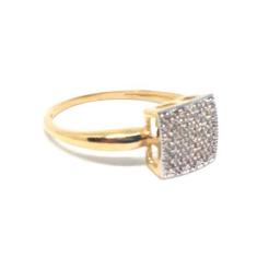 Imagem de Anel de ouro 18k Chuveiro Quadrado - Elegancy Joias