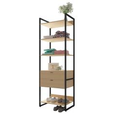 Imagem de Guarda Roupa Closet 2 Gavetas Indy F02 Nature Texturizado