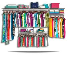 Imagem de Roupeiro Aramado Quarto Pequeno Closet Feminino Solteiro 3,70