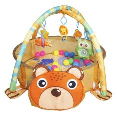 Imagem de Tapete Infantil 3 em 1 Para Bebê Urso Com Piscina De Bolinha Mobile 3x1 Importway BWTI3X1