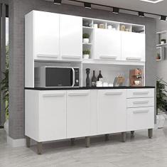 Imagem de Armário para Cozinha 8 Portas 2 Gavetas Antonela Imop Móveis Branco