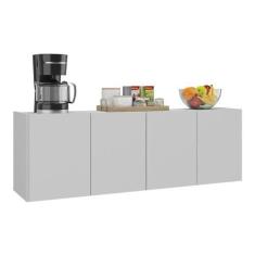 Imagem de Balcão de Cozinha Suspenso 4 Portas Multimóveis Mp2167 Branco